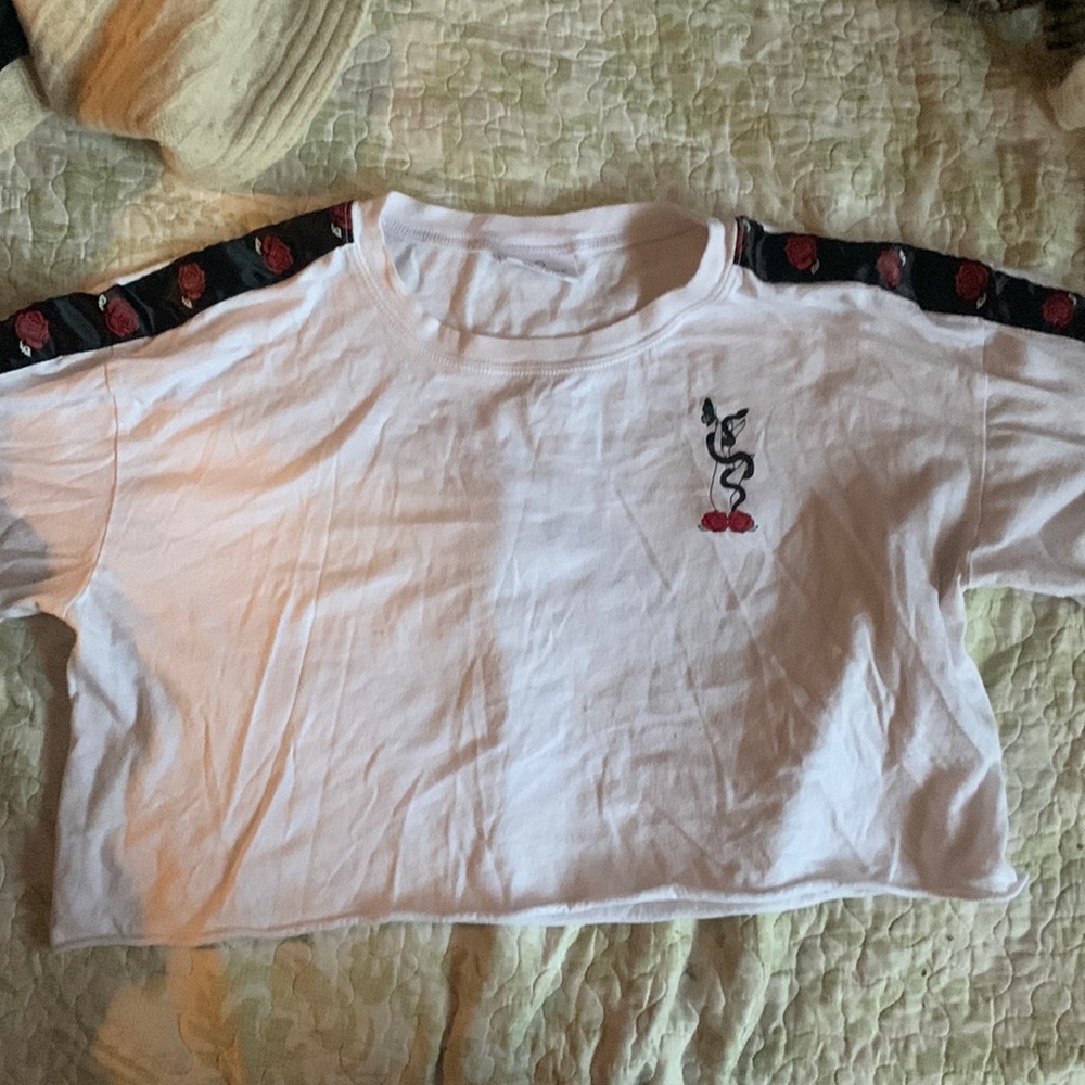 Women's Empyre Kipsy Taping White Crop T-Shirt